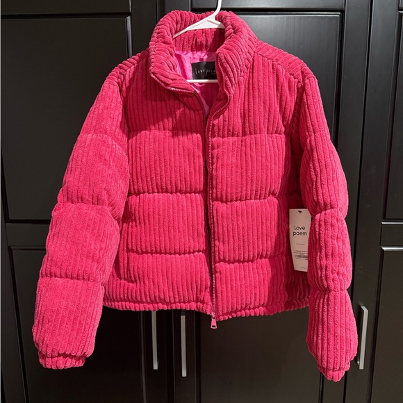 NWT fuchsia corduroy puffer jacket - Picture 4 of 7